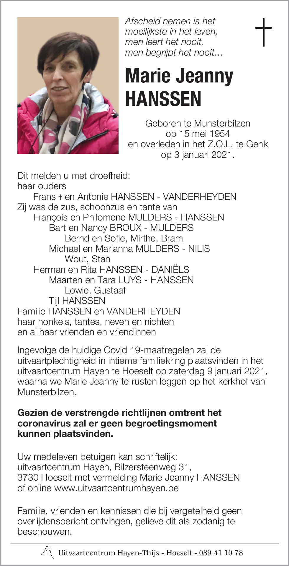Marie Jeanny HANSSEN