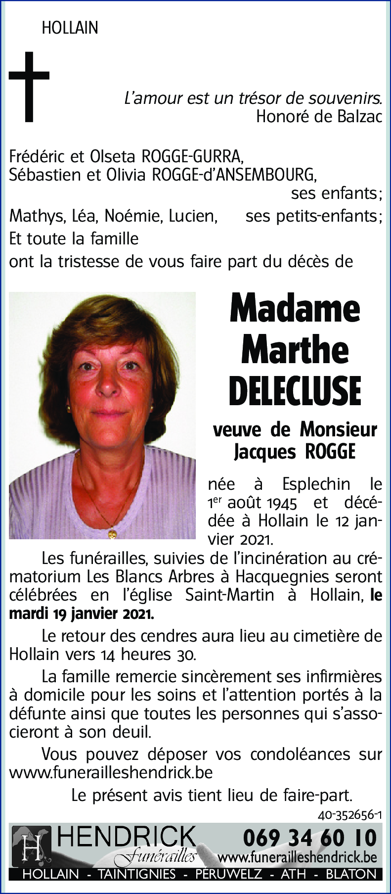 Marthe DELECLUSE