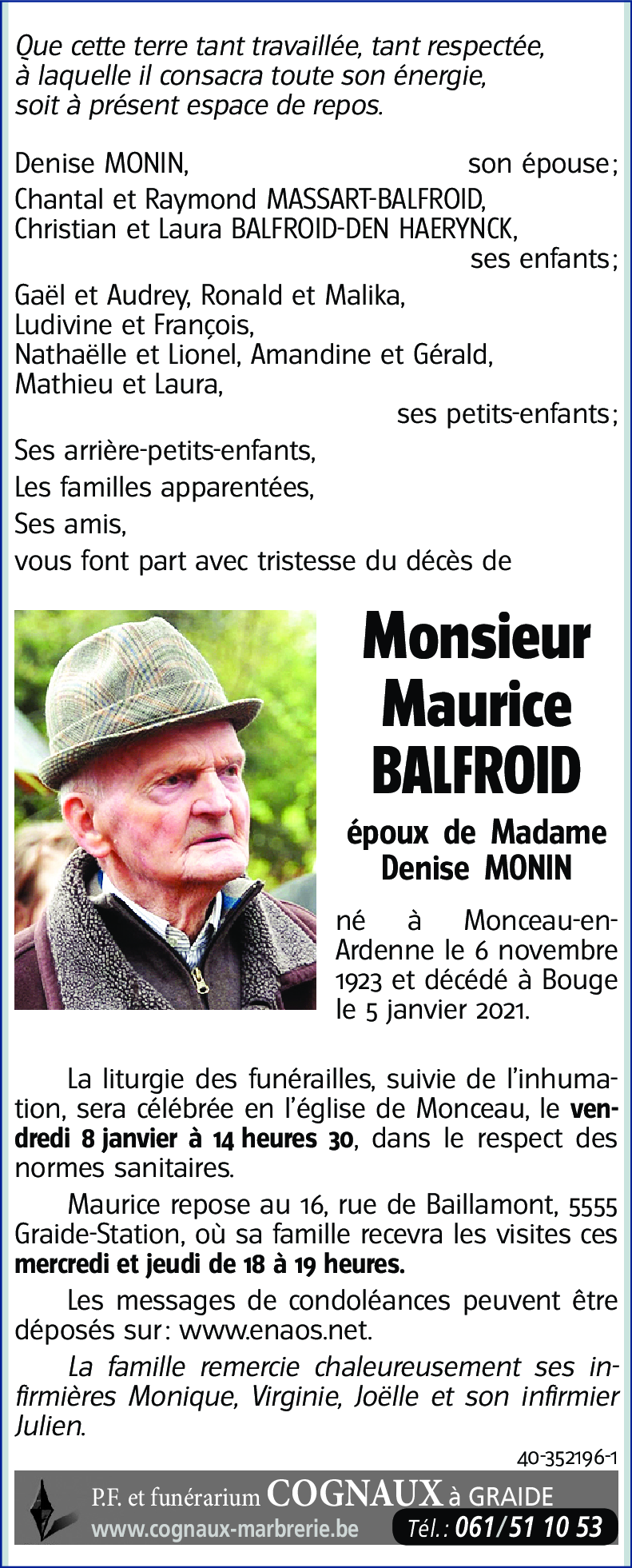 Maurice BALFROID