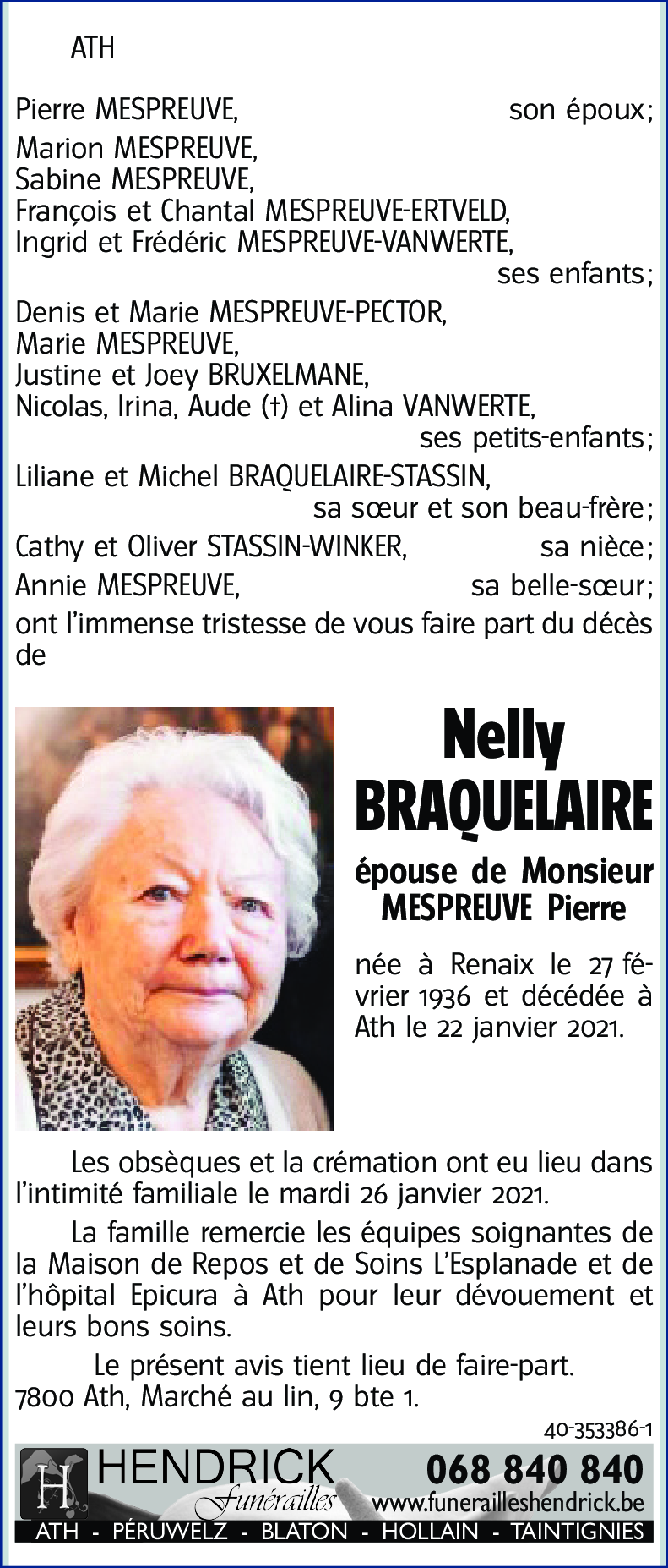 Nelly BRAQUELAIRE