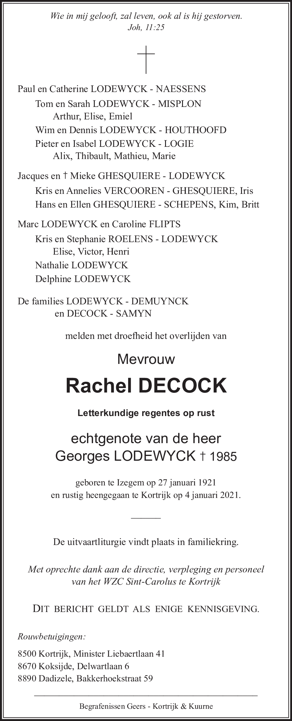 Rachel Lodewyck - Decock