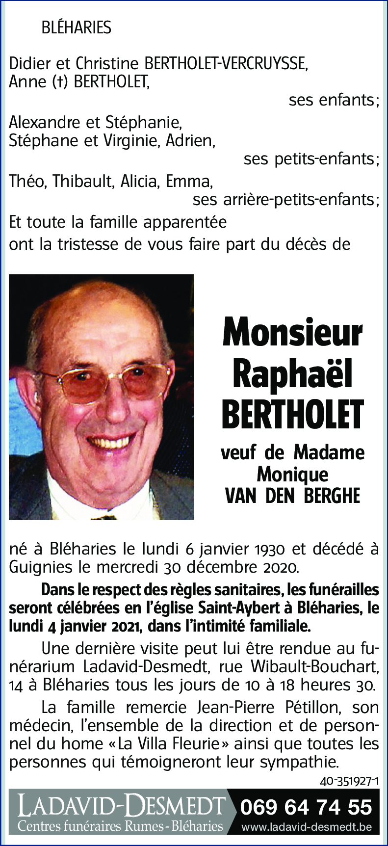 Raphaël BERTHOLET