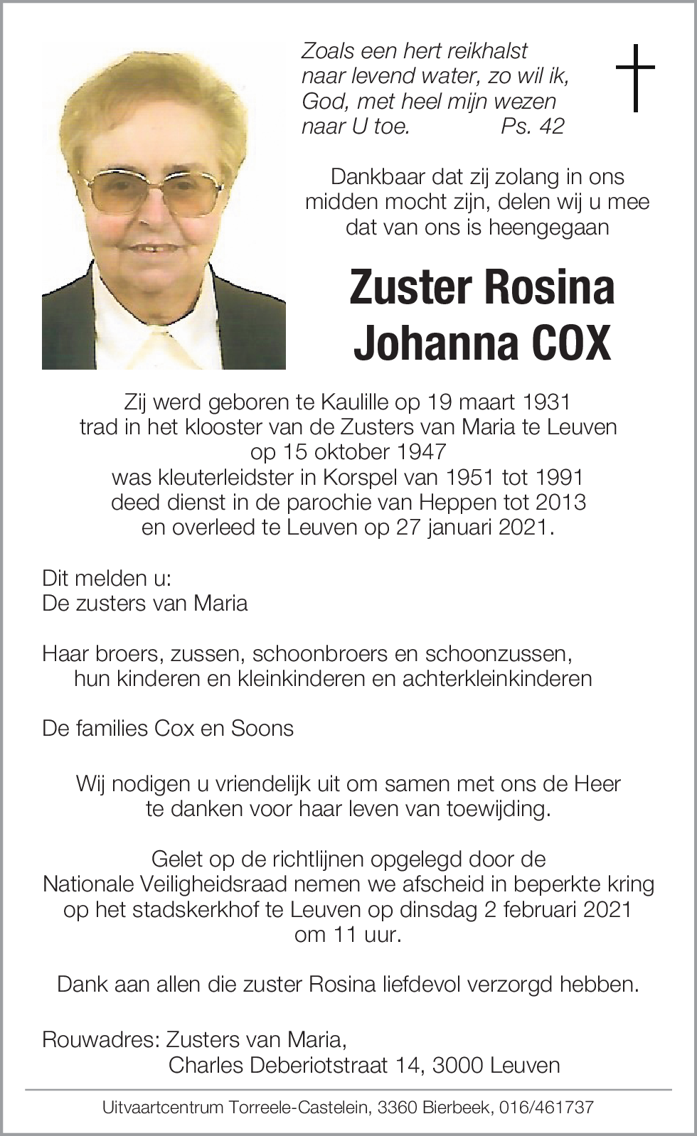 Rosina Johanna Cox