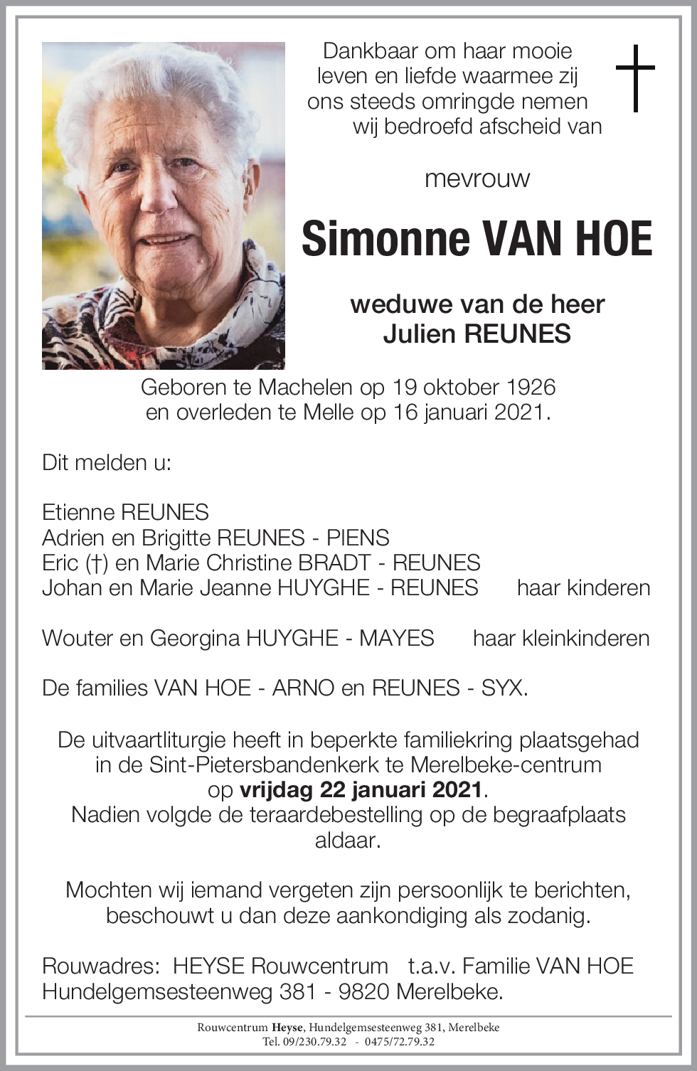 Simonne VAN HOE