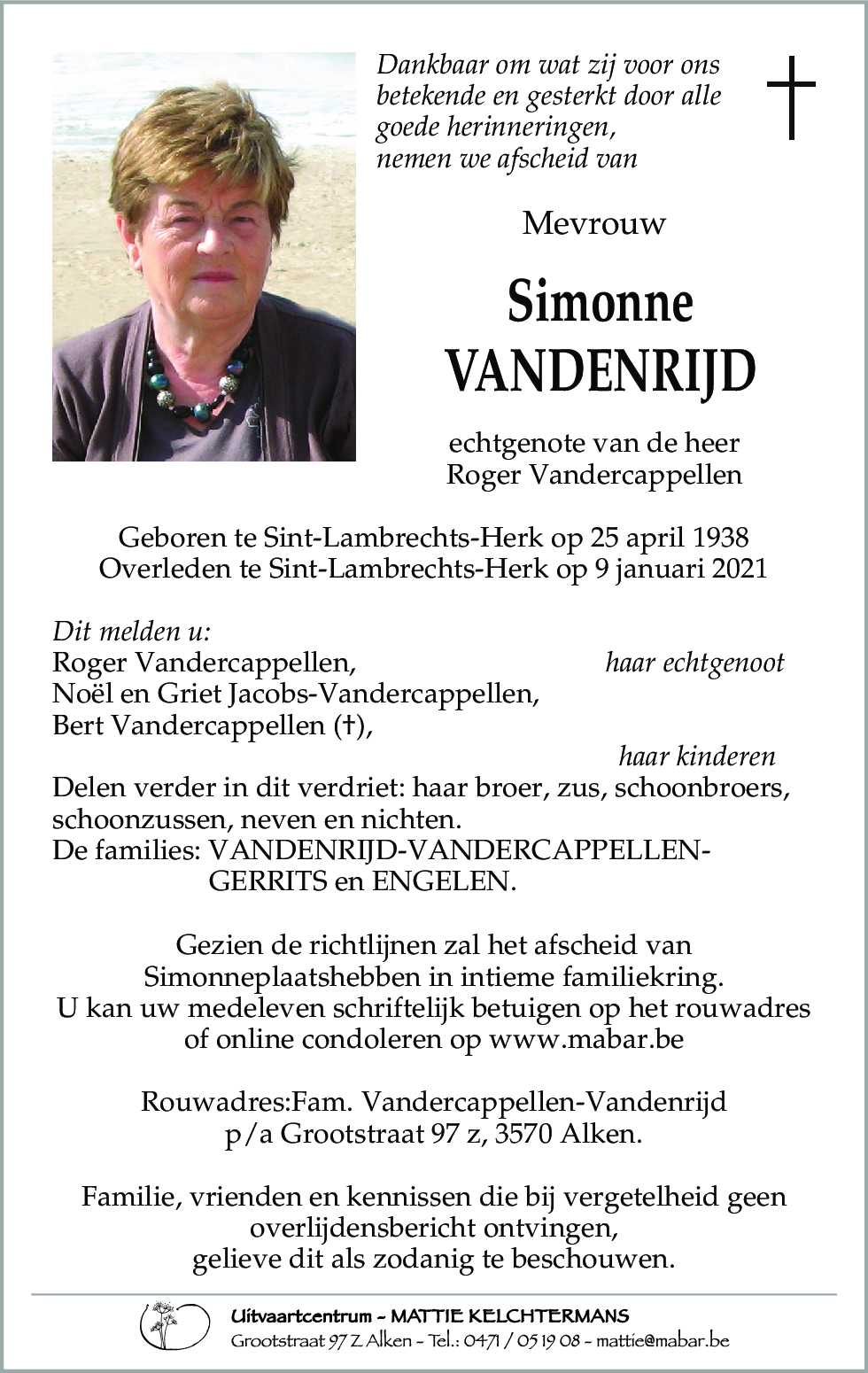 Simonne VANDENRIJD