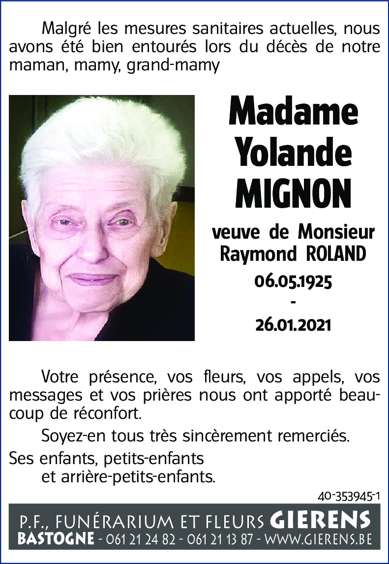 Yolande MIGNON