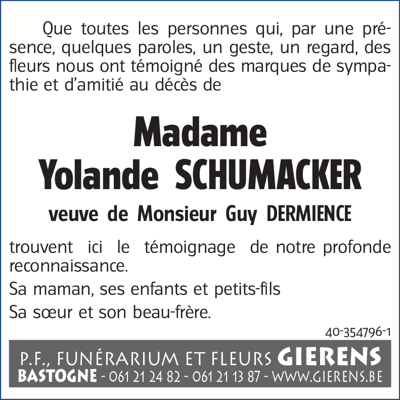 Yolande SCHUMACKER