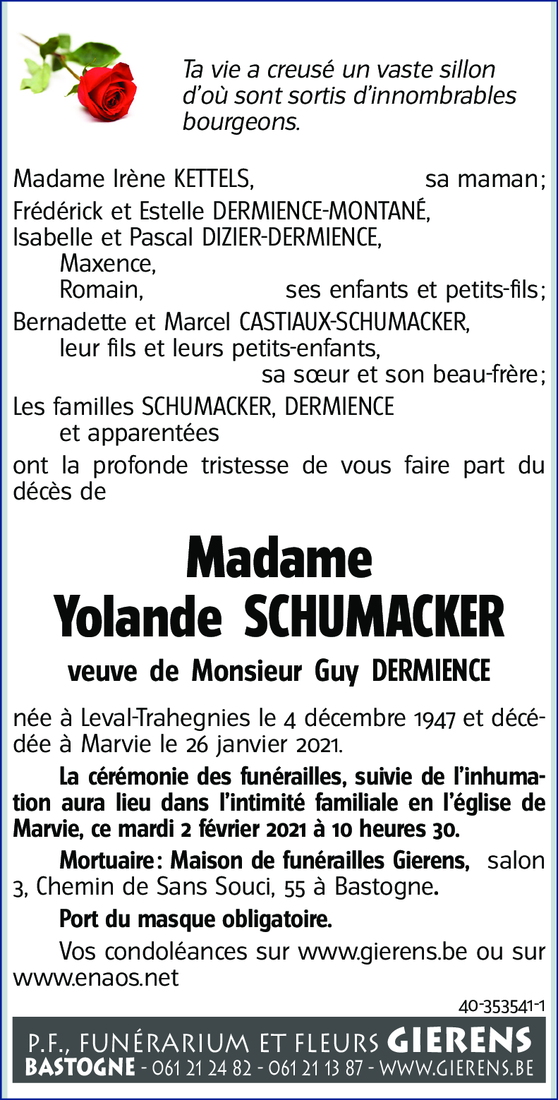 Yolande SCHUMACKER