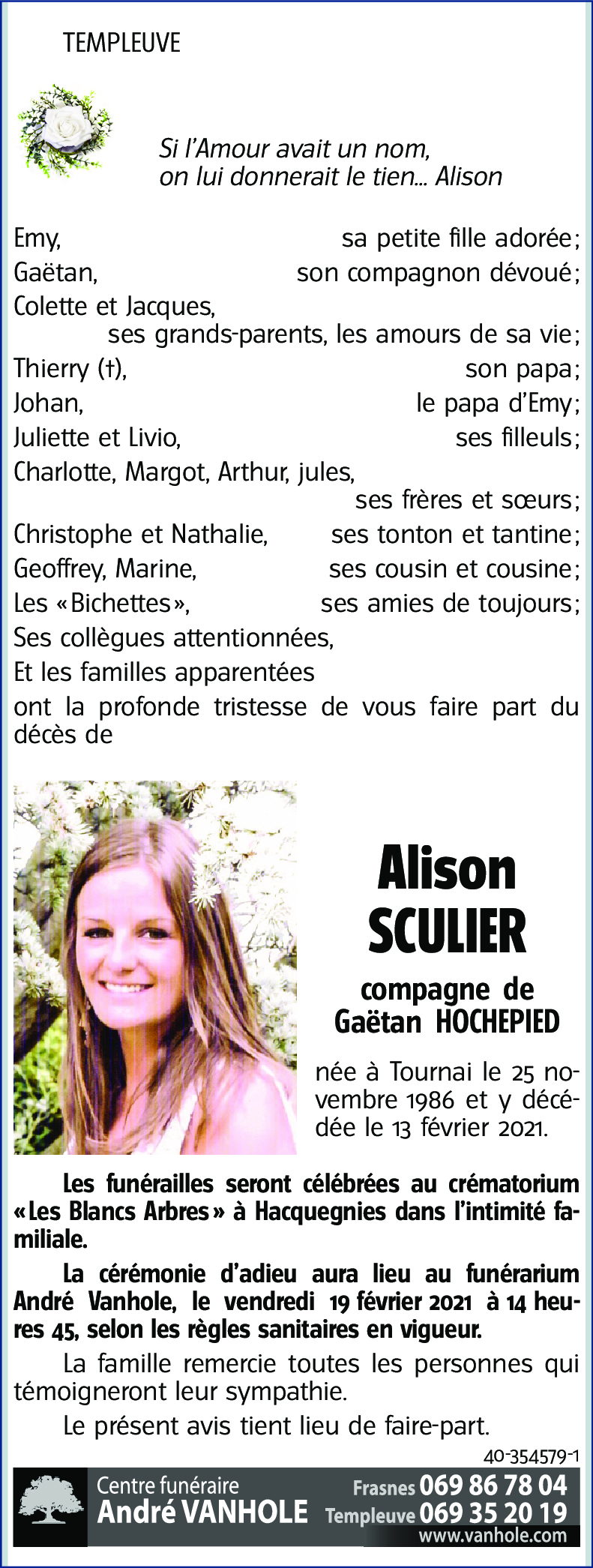 Alison SCULIER