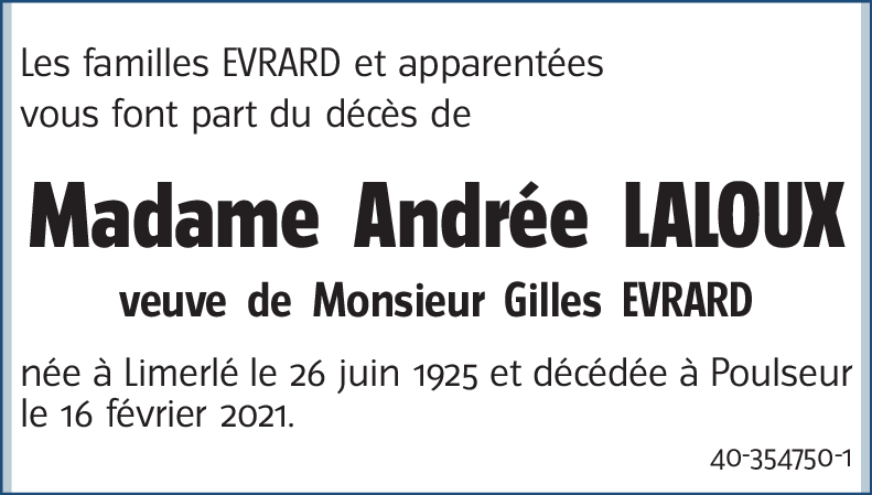 Andrée LALOUX