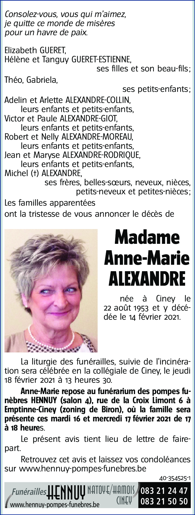 Anne-Marie ALEXANDRE