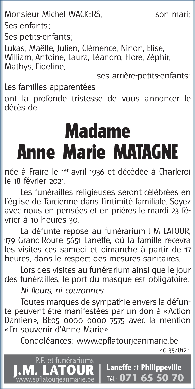 Anne Marie Matagne
