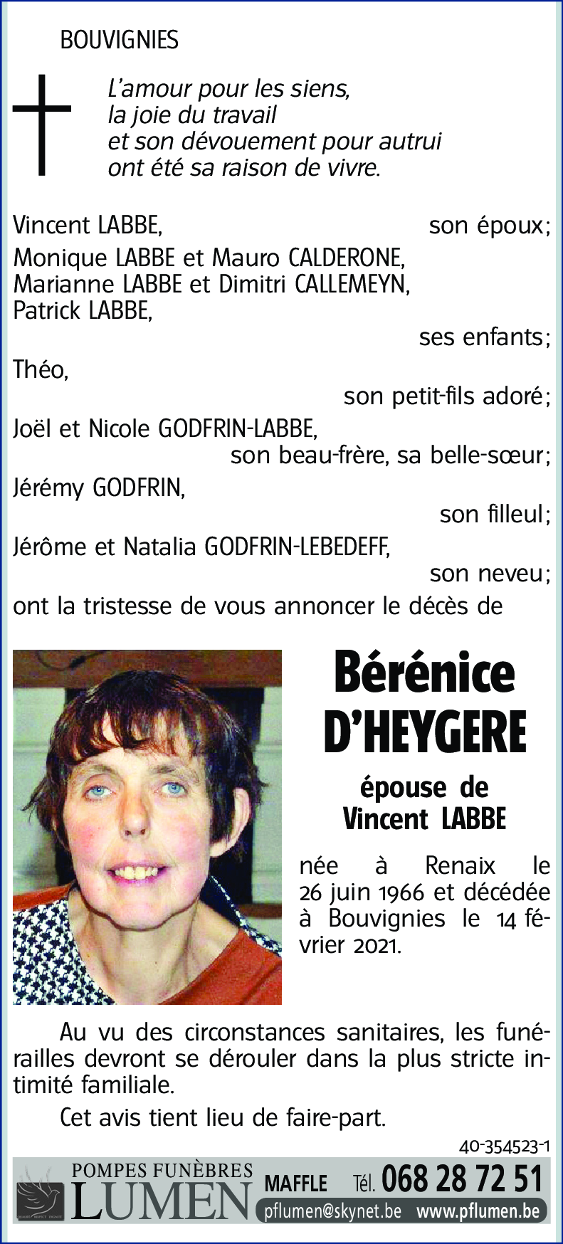 Bérénice D'HEYGERE