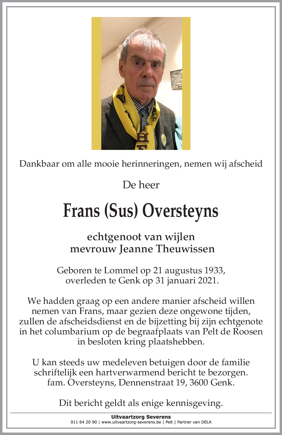 Frans (Sus) Oversteyns