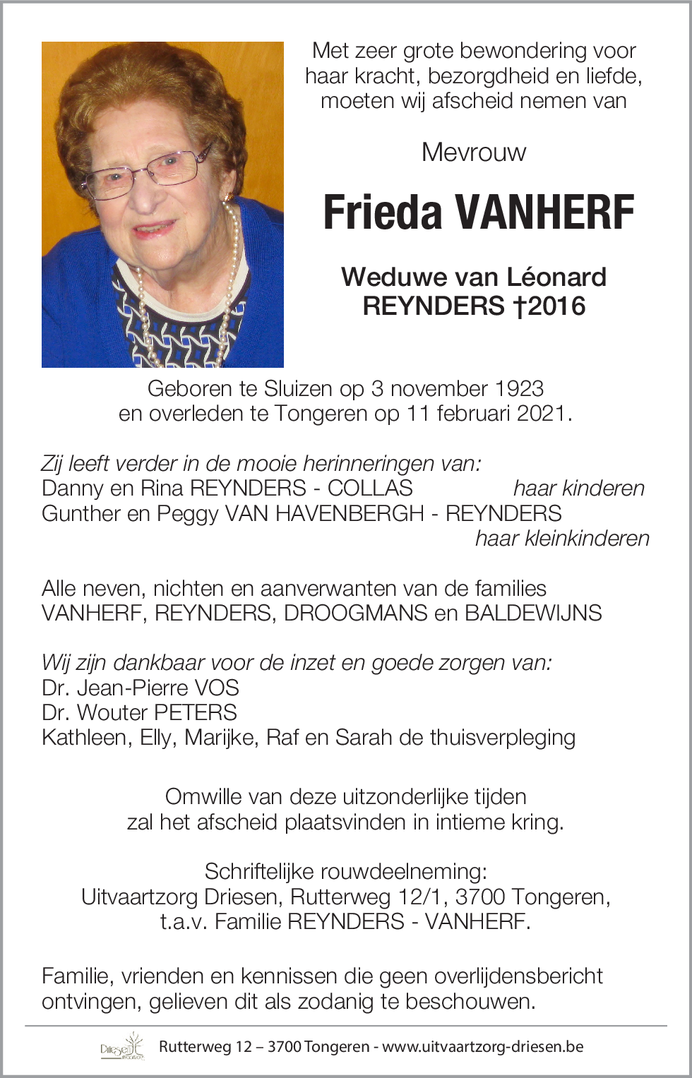Frieda Vanherf