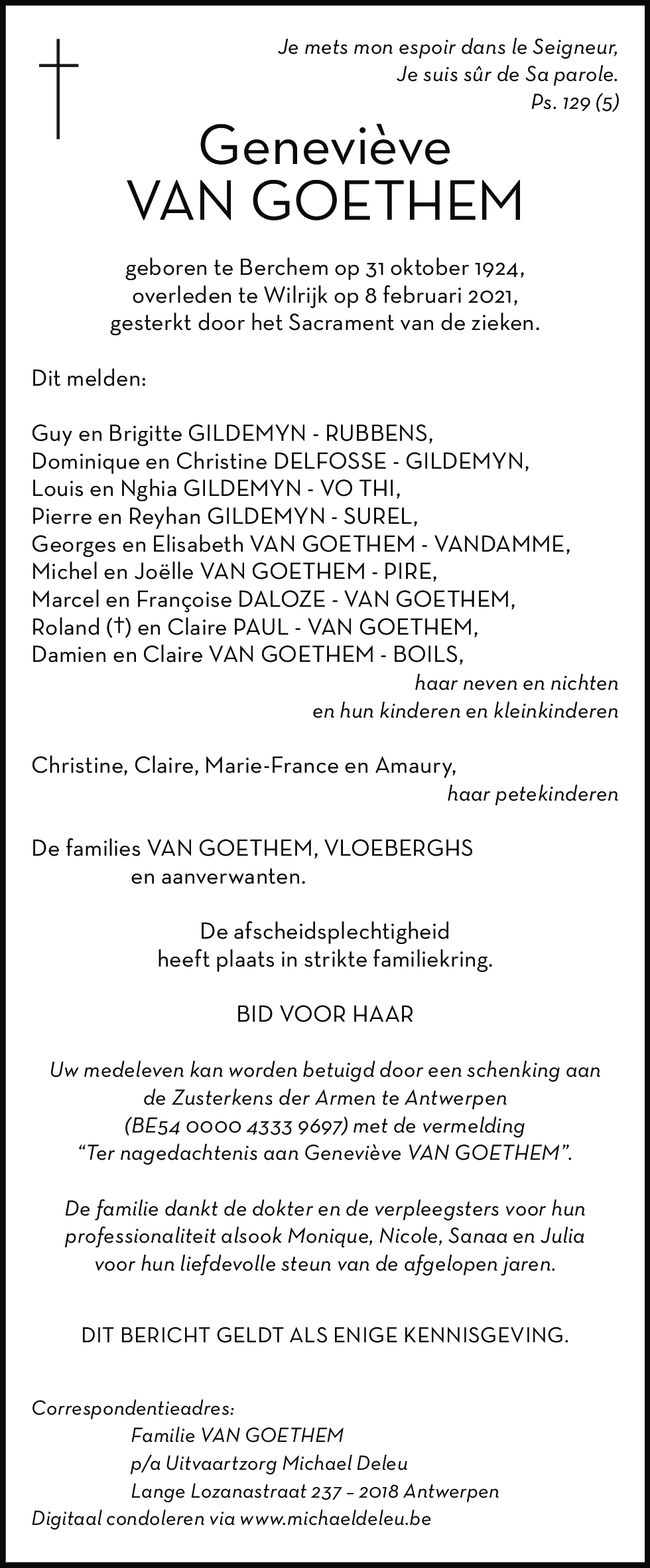 Geneviève Van Goethem