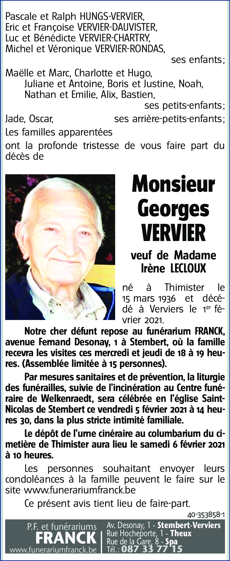 Georges VERVIER