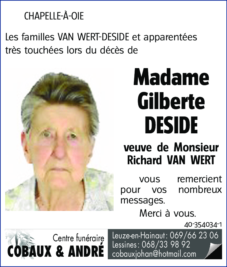 Gilberte DESIDE