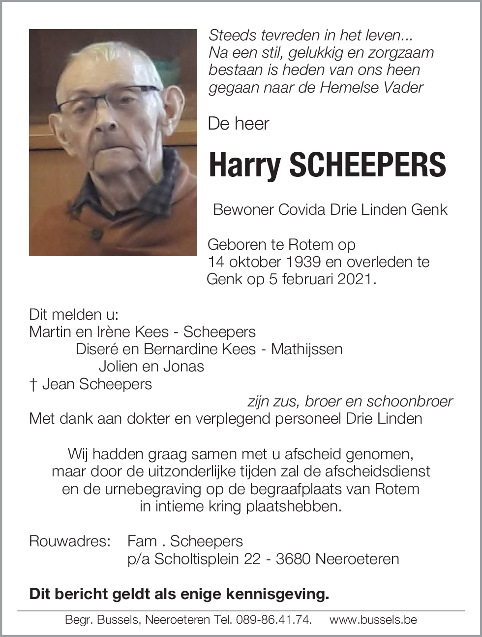 Harry SCHEEPERS