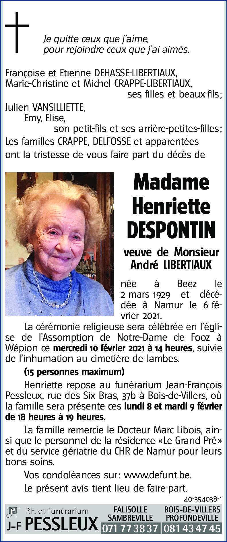 Henriette DESPONTIN