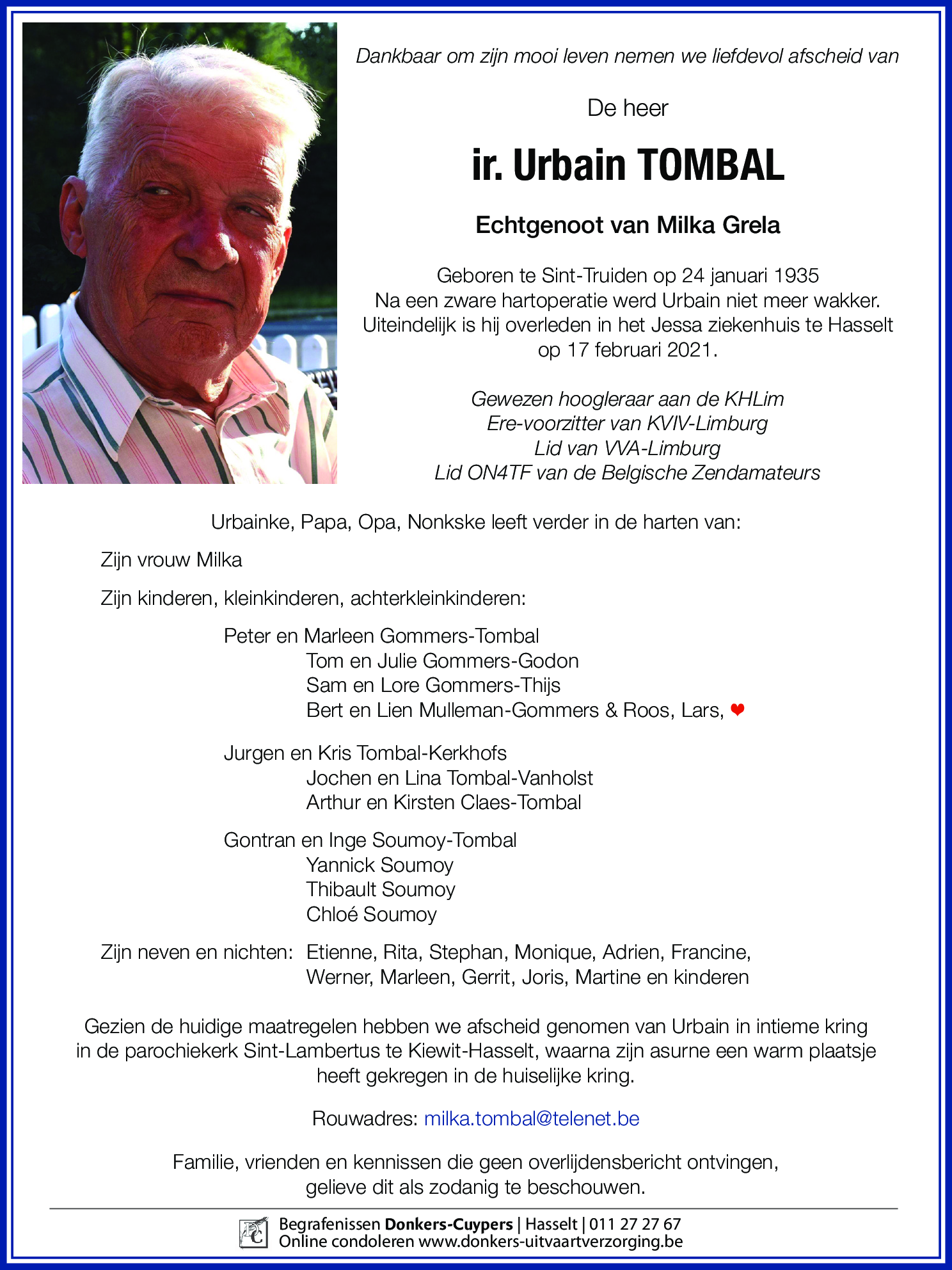 ir. Urbain Tombal
