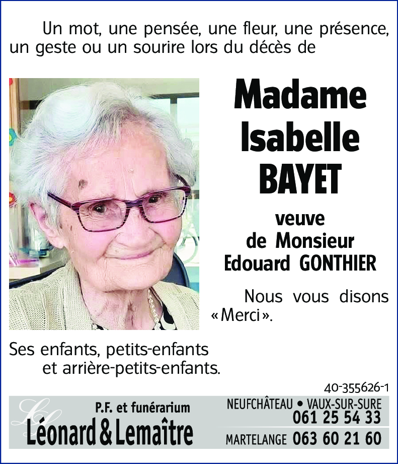 Isabelle BAYET