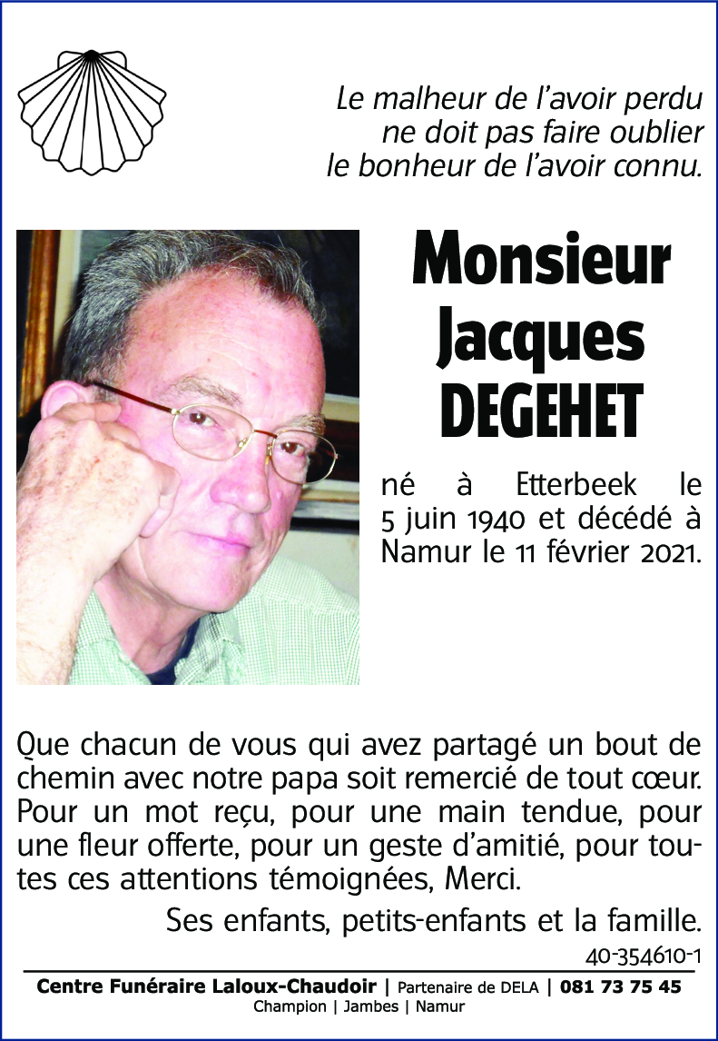 Jacques DEGEHET