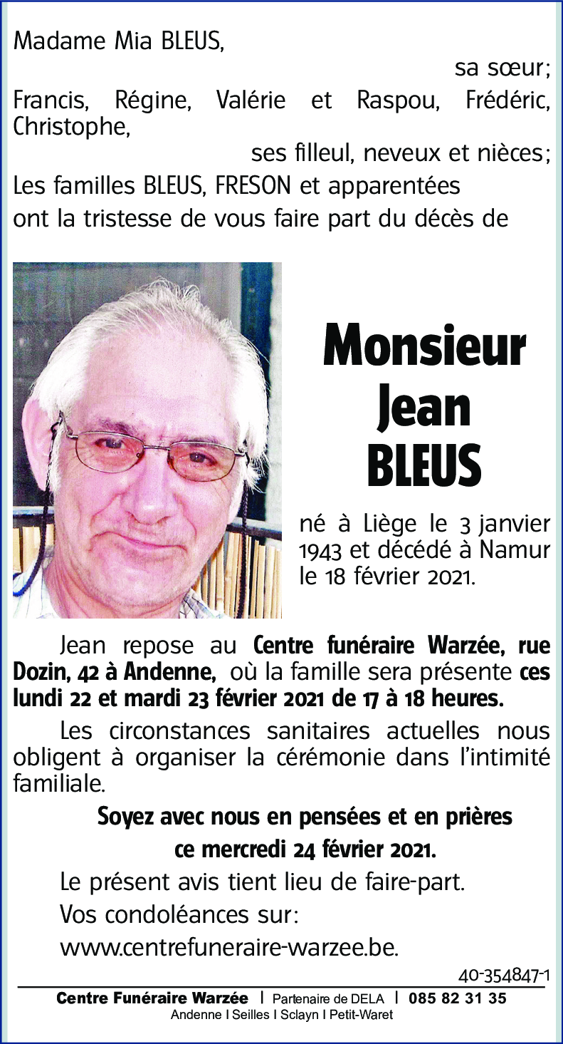 Jean BLEUS