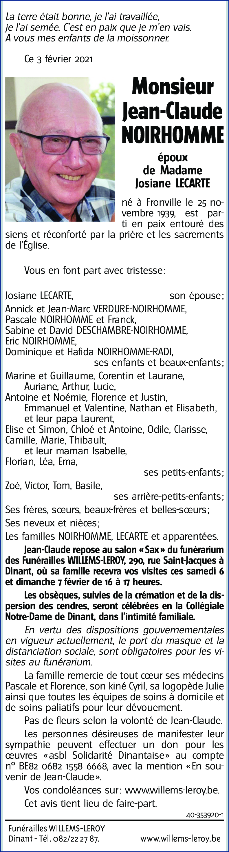 Jean-Claude NOIRHOMME