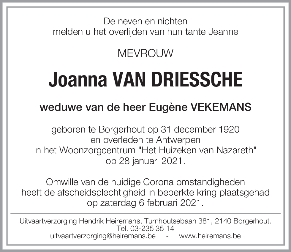 Joanna Van Driessche