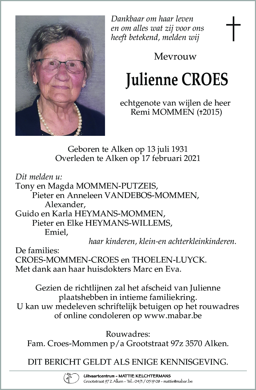 Julienne CROES