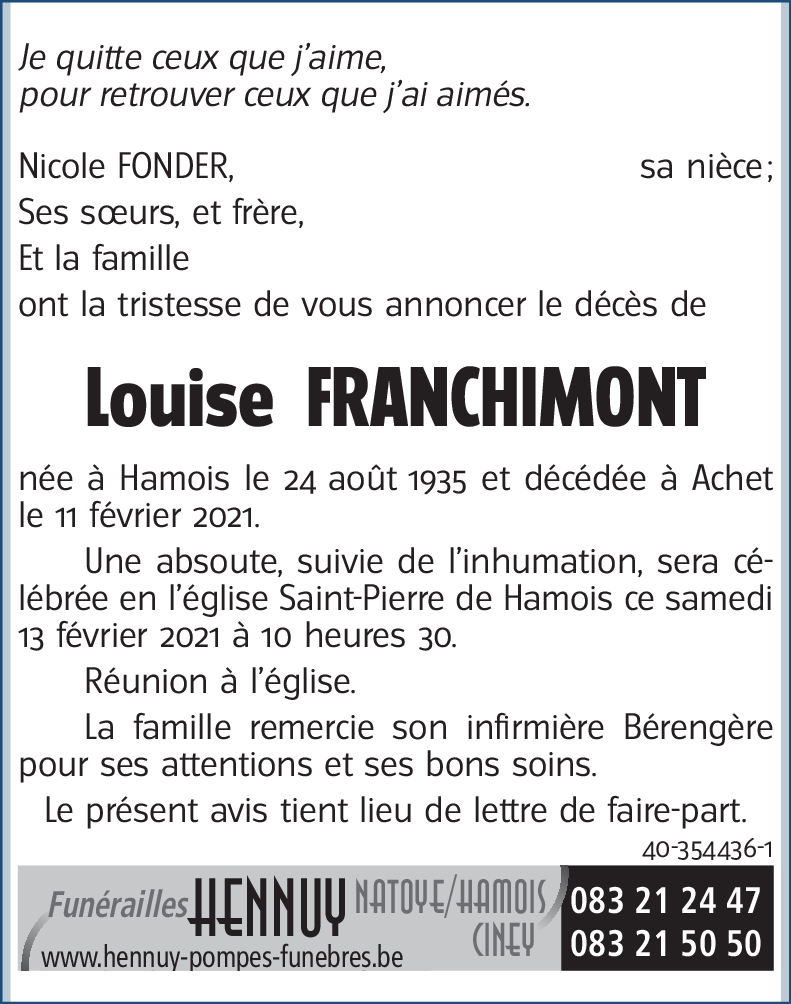 Louise FRANCHIMONT