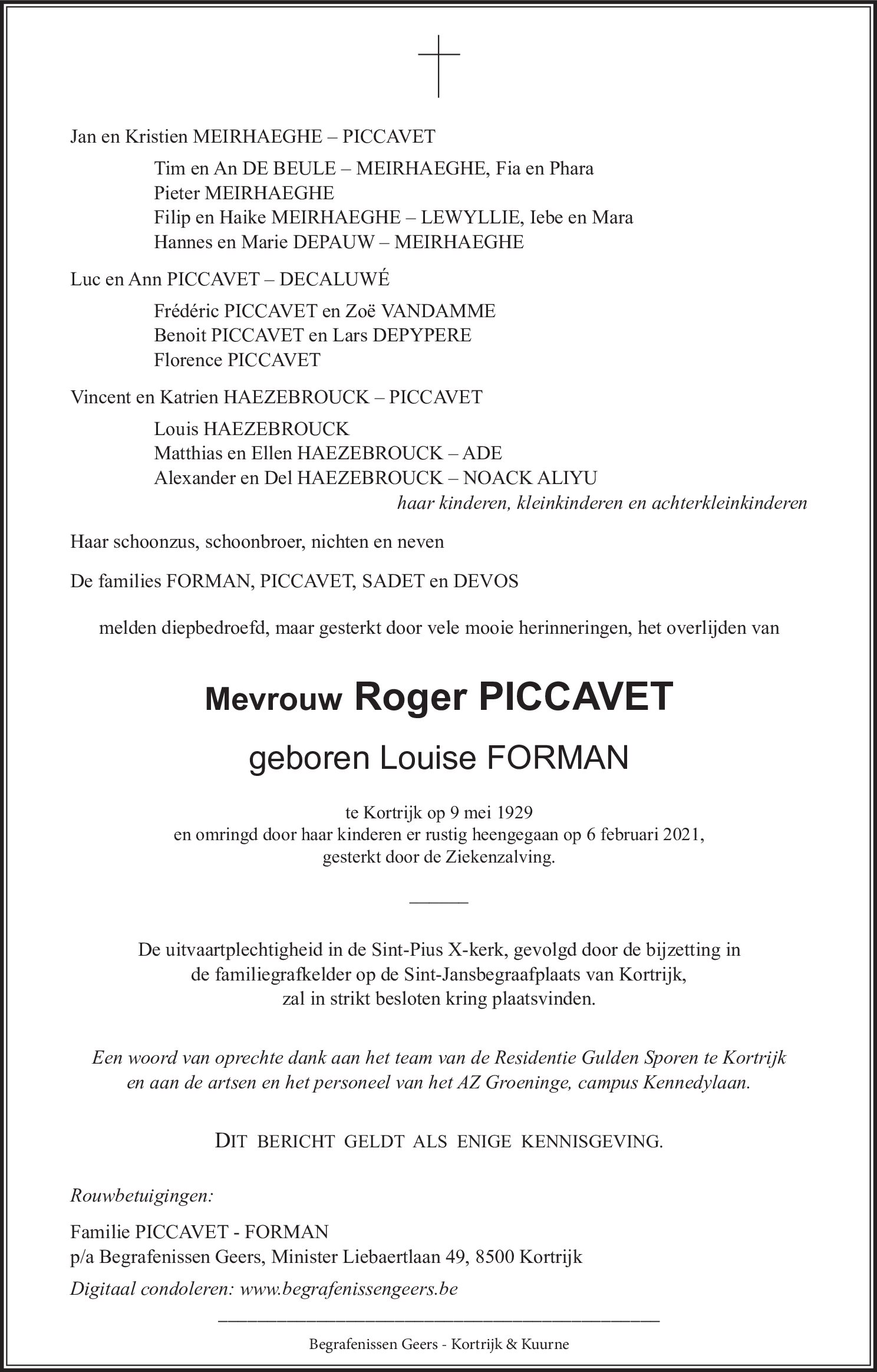 Louise PICCAVET - FORMAN
