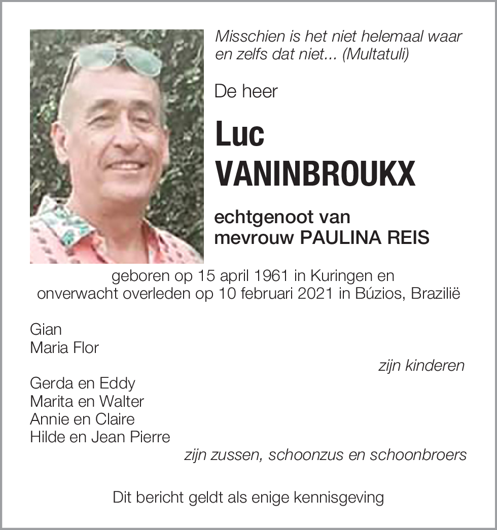Luc VANINBROUKX