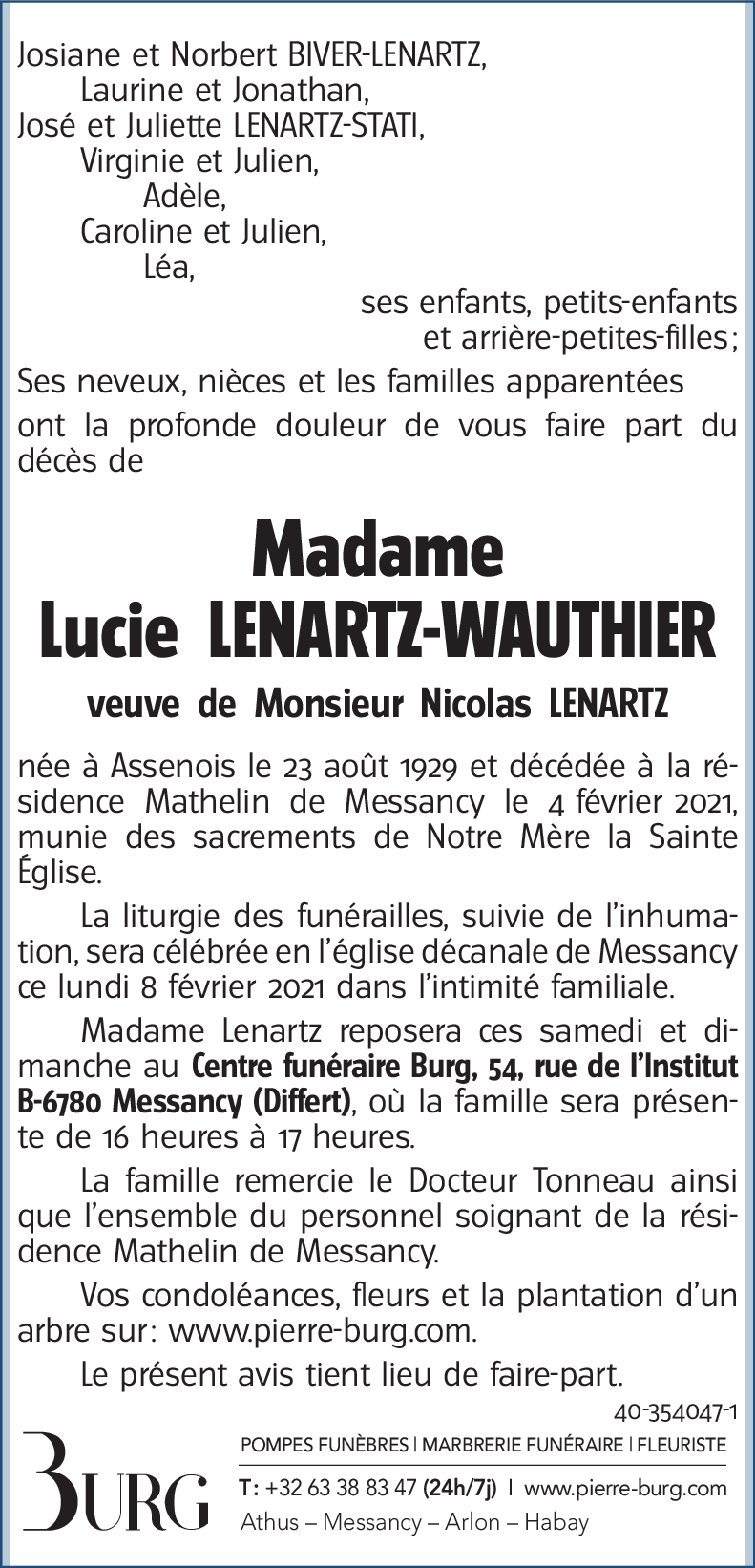Lucie LENARTZ-WAUTHIER