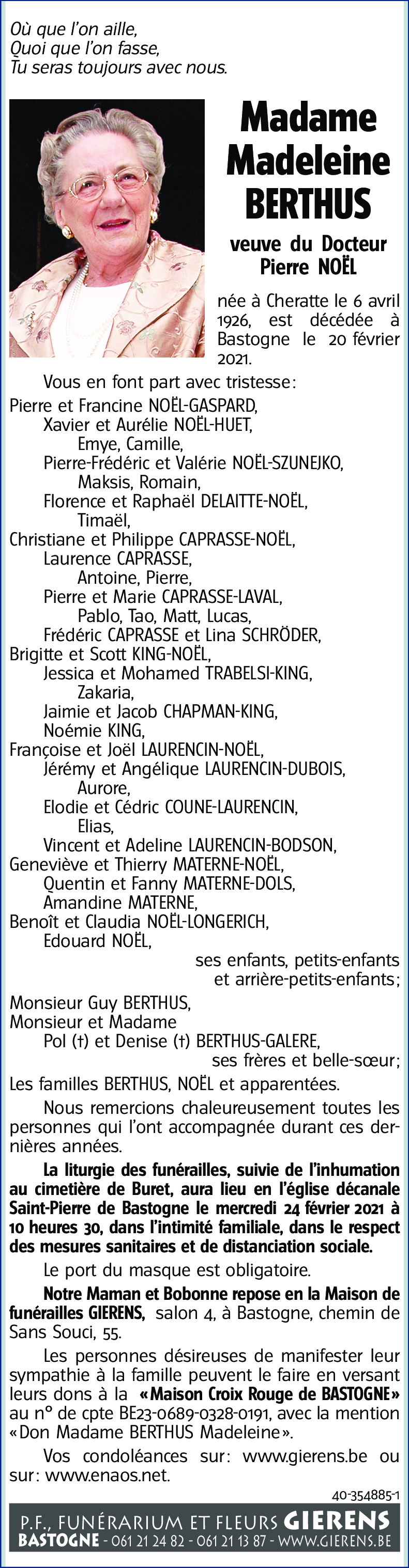 Madeleine BERTHUS