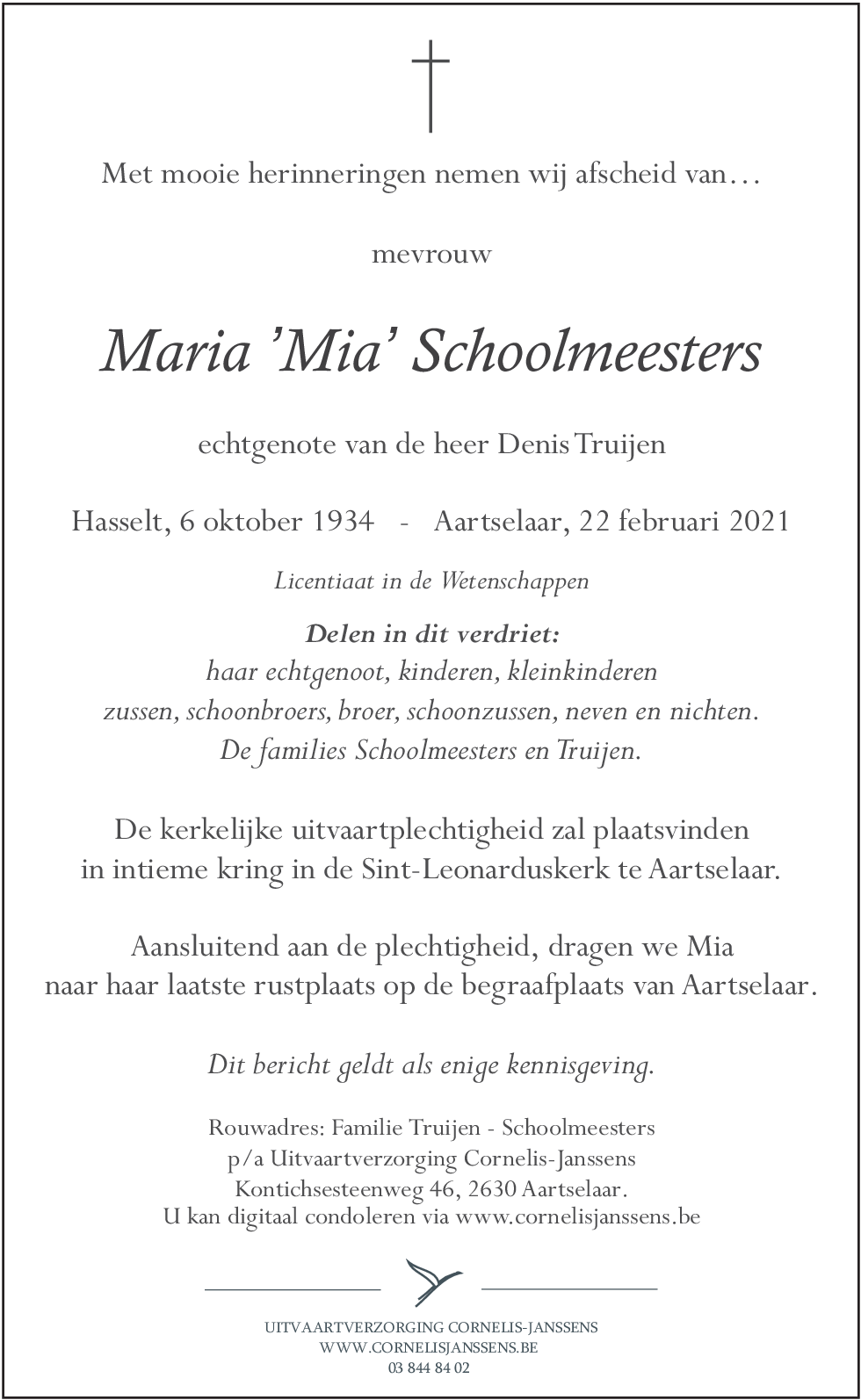 Maria Schoolmeesters