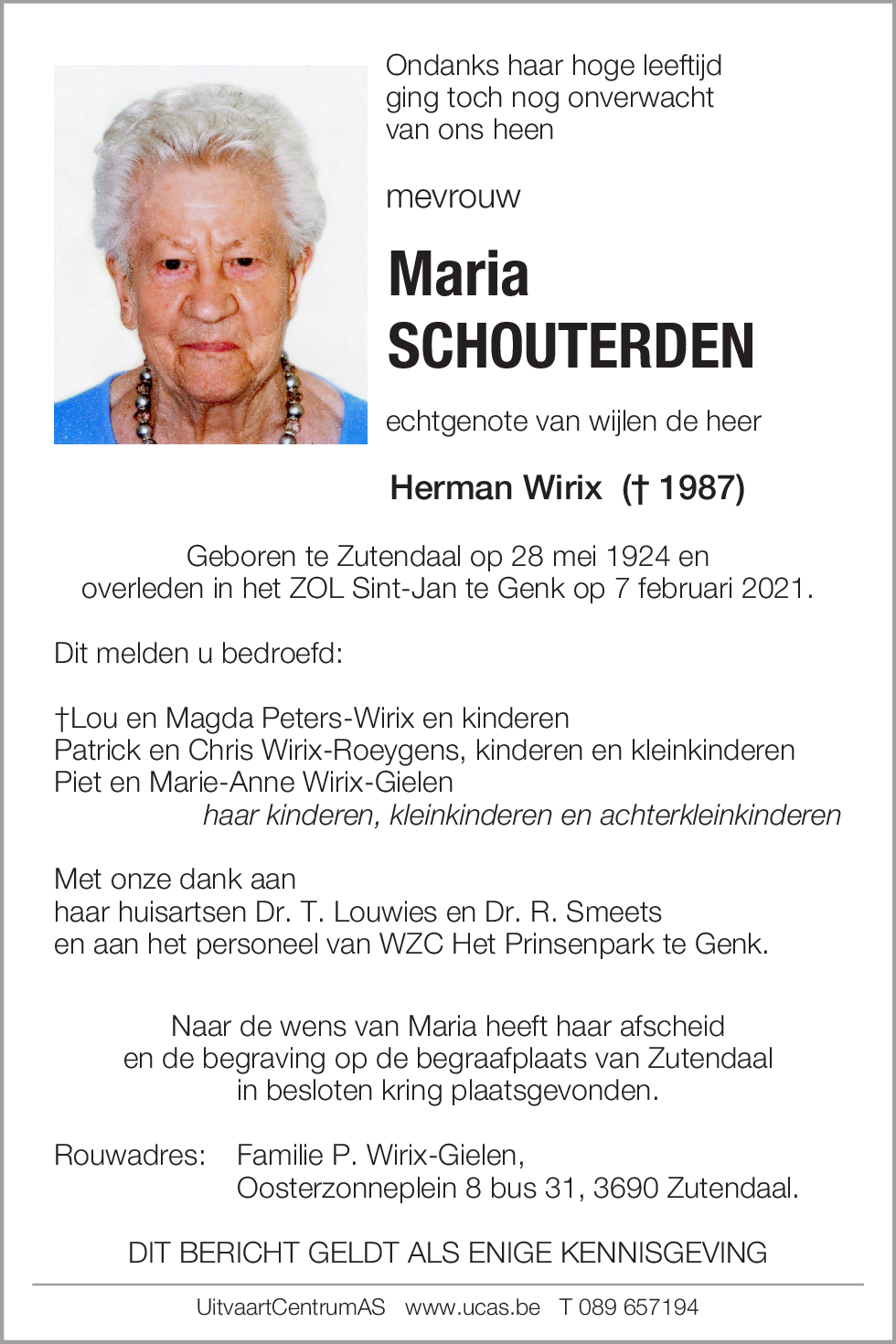 Maria Schouterden