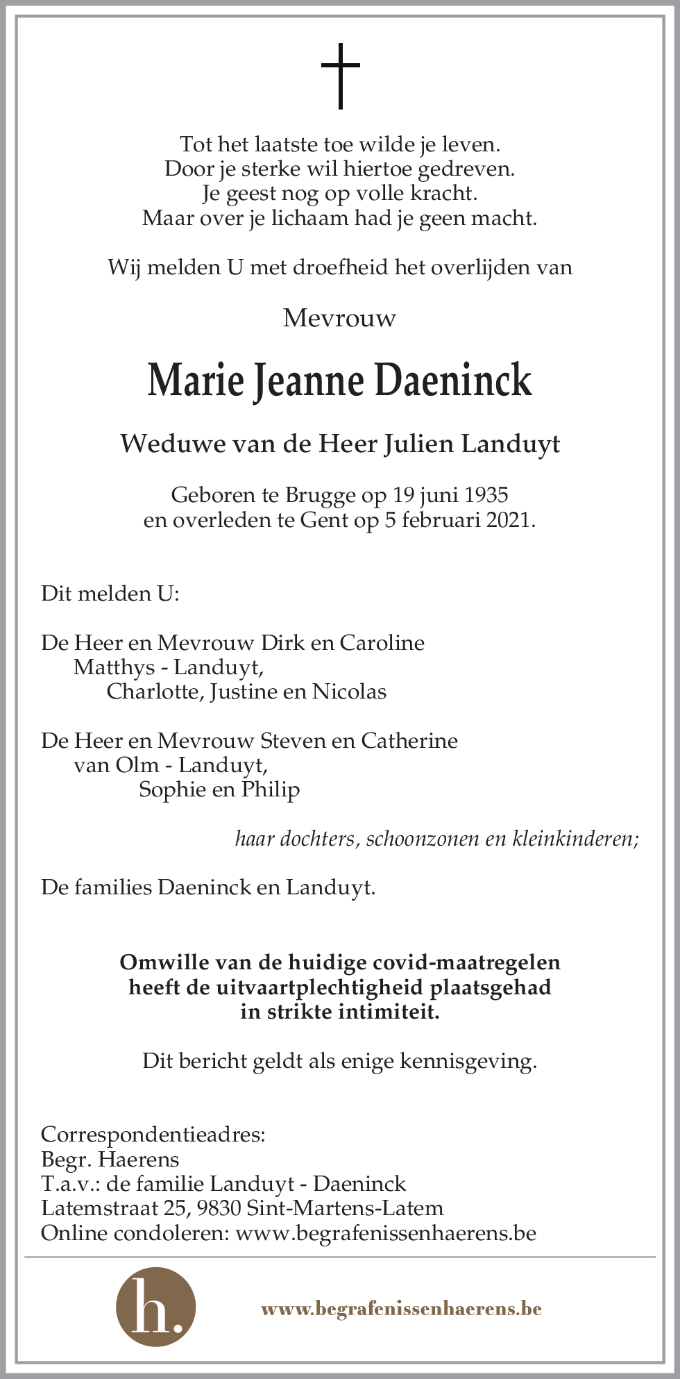 Marie Jeanne Daeninck