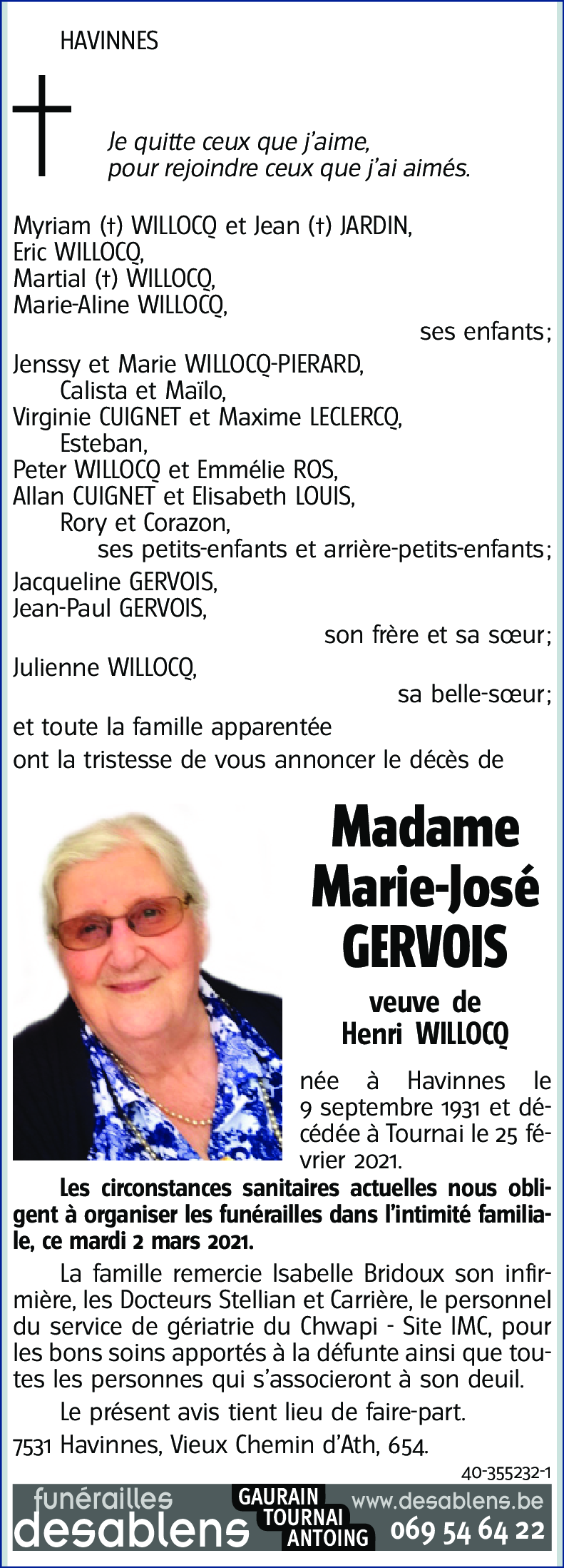 Marie-José GERVOIS
