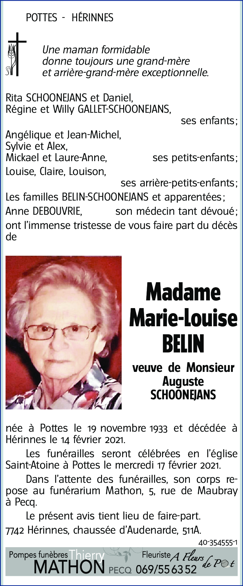 Marie-Louise BELIN