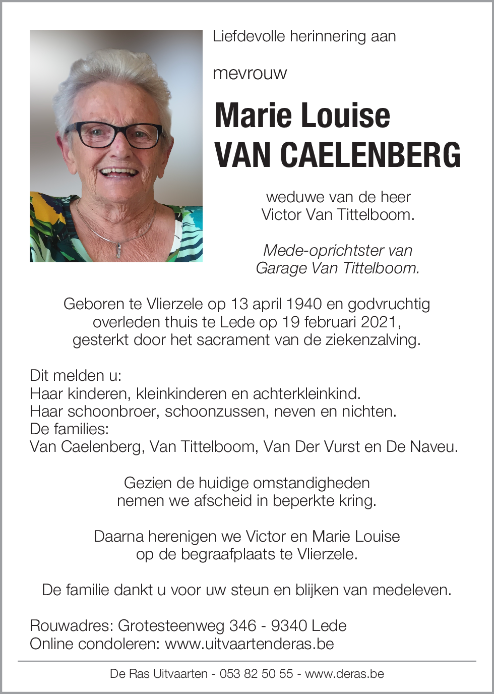 Marie Louise Van Caelenberg