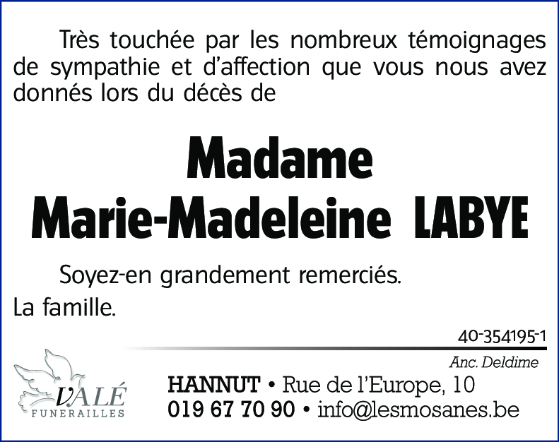 Marie-Madeleine LABYE