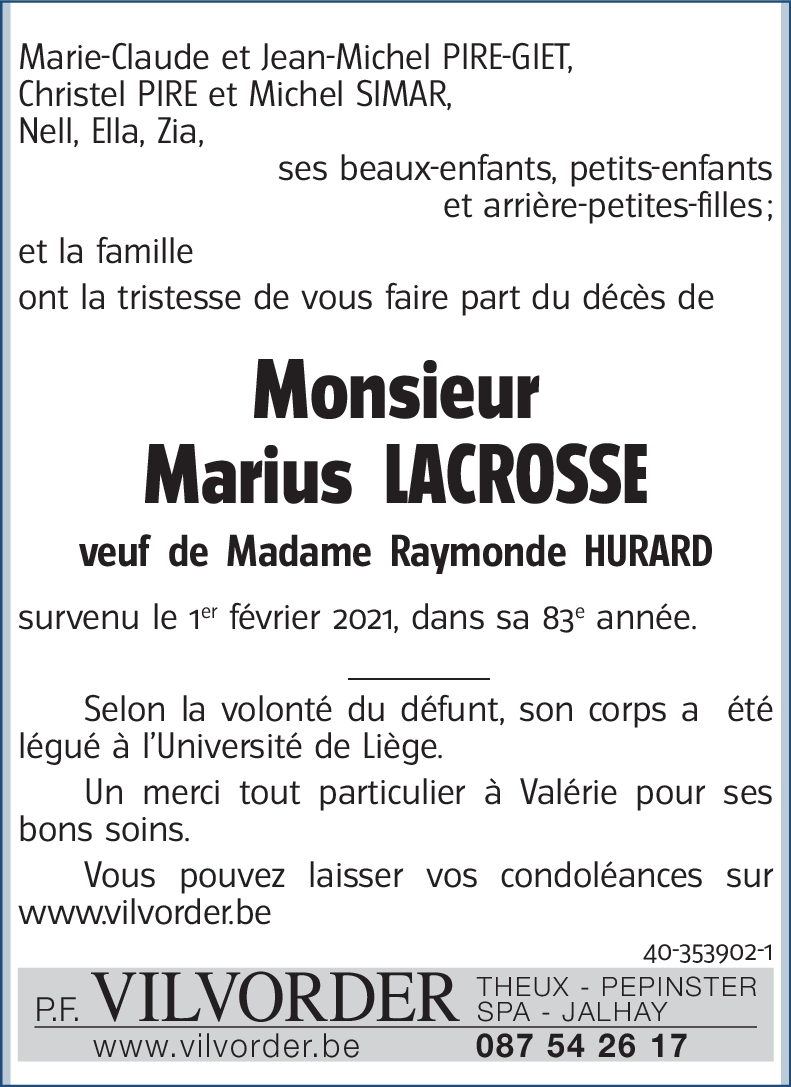 Marius LACROSSE