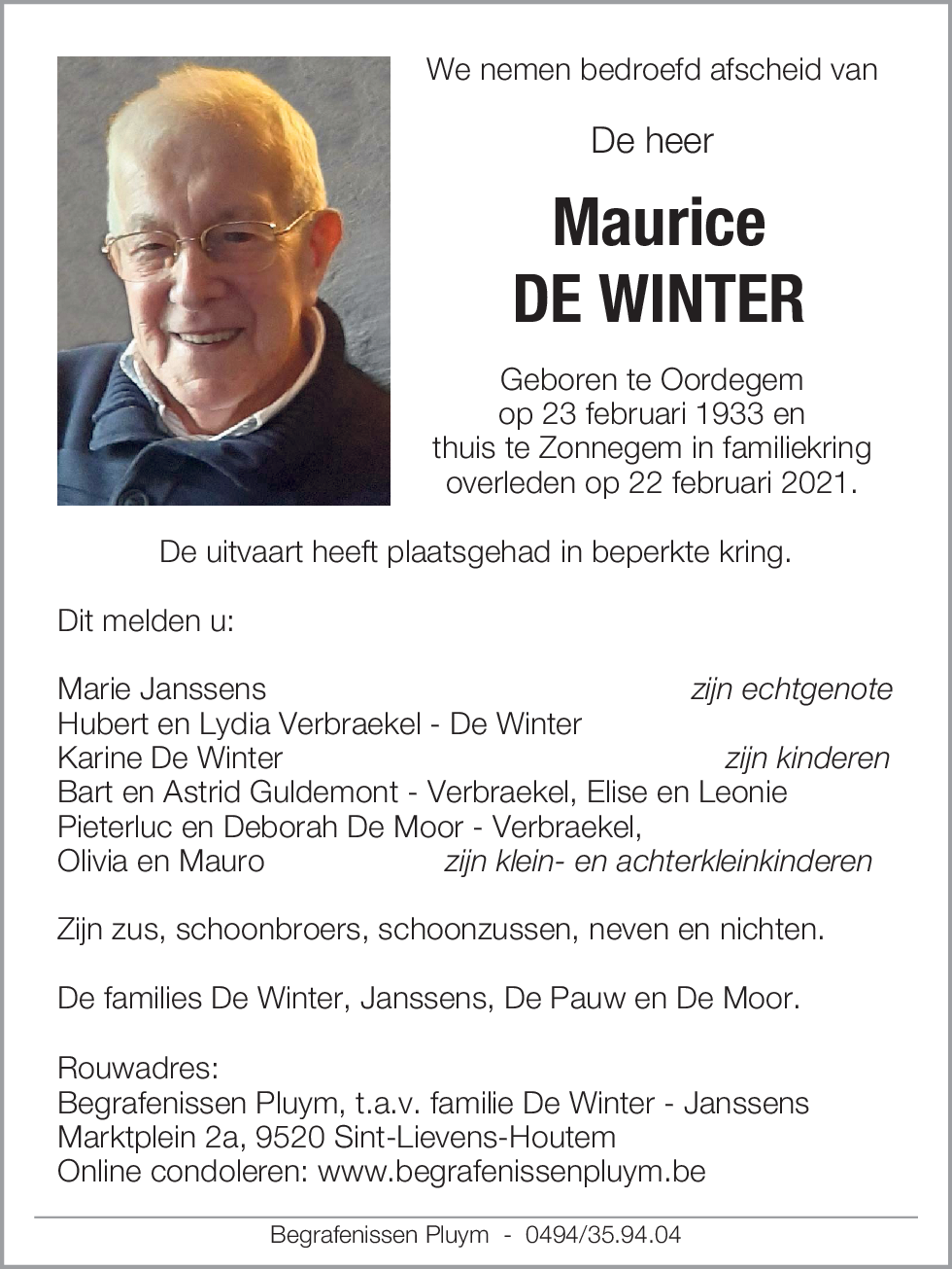Maurice De Winter