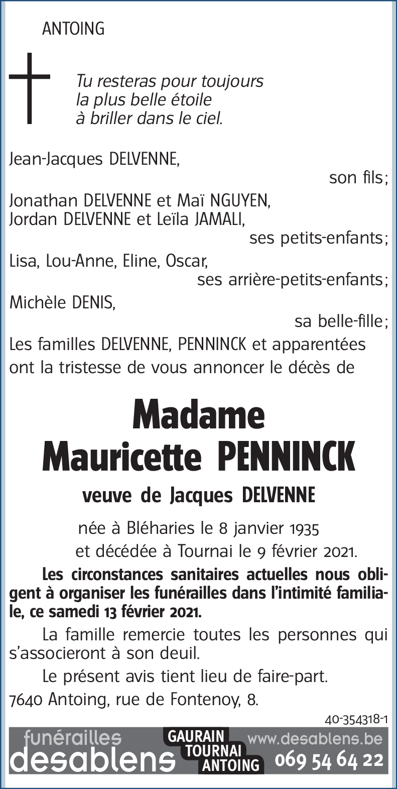Mauricette PENNINCK
