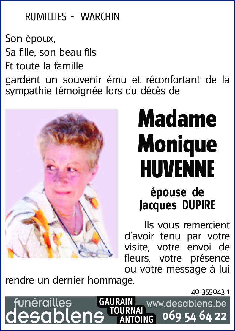 Monique HUVENNE