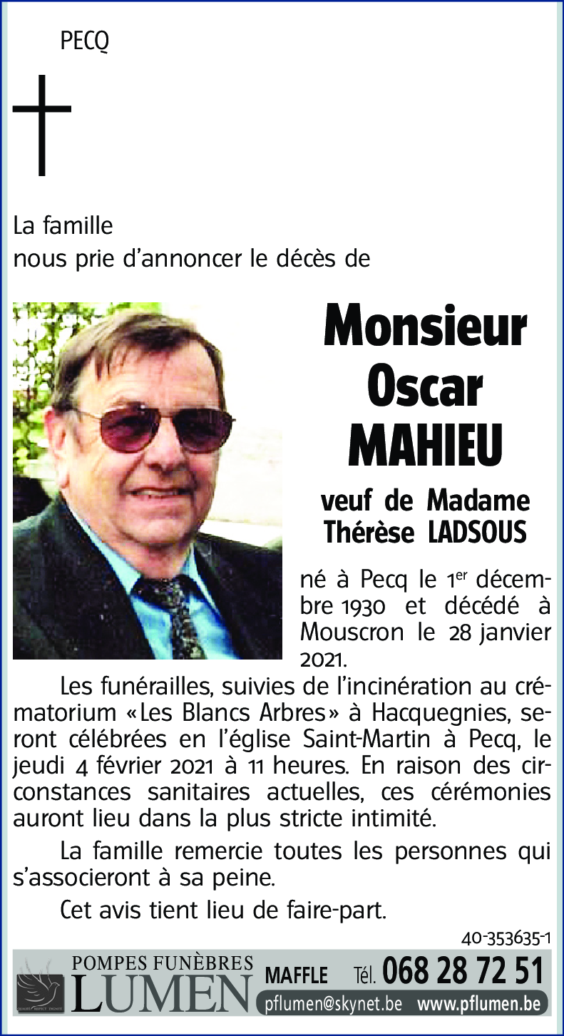 Oscar MAHIEU