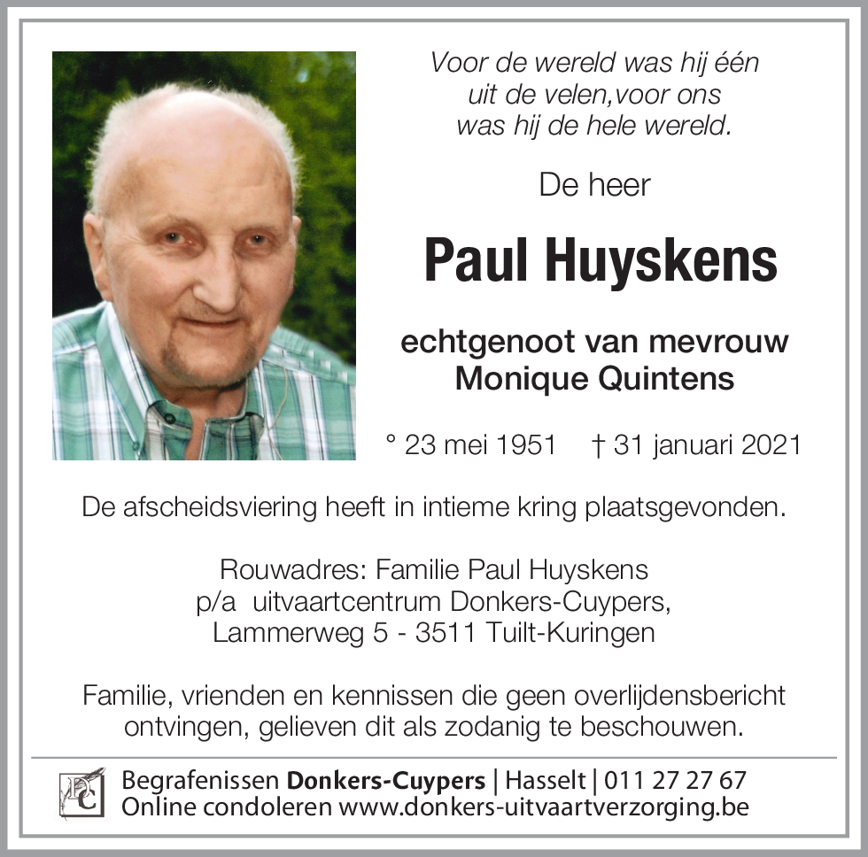 Paul Huyskens