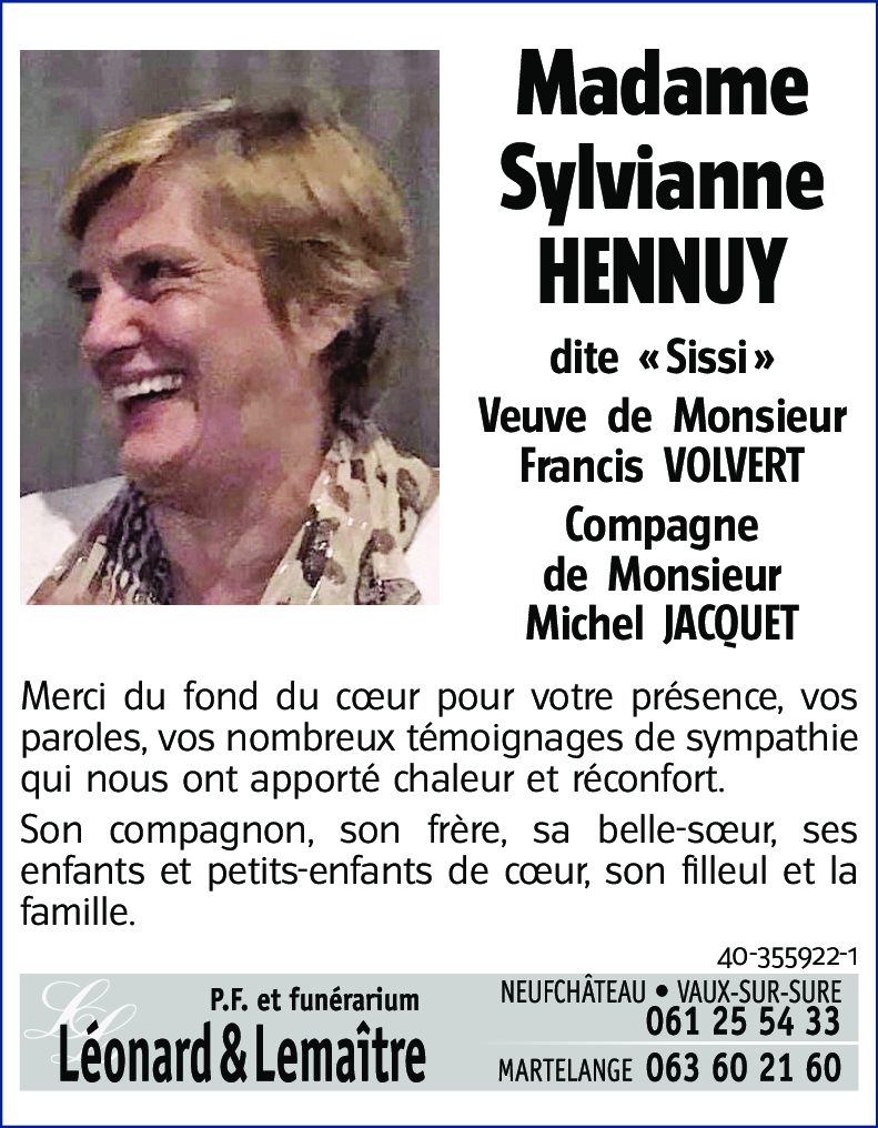 Sylvianne HENNUY
